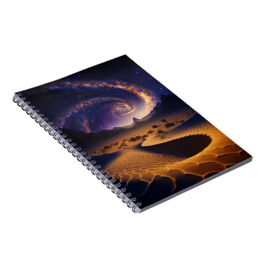 Woestijngalaxy Surreal Landscape Art Notitieboek (Rechterzijde)