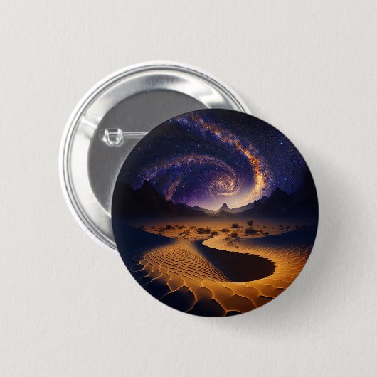 Woestijngalaxy Surreal Landscape Art Ronde Button 5,7 Cm (Voorkant /achterkant)