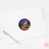 Woestijngalaxy Surreal Landscape Art Ronde Sticker (Envelop)