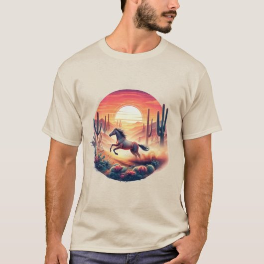 Woestijngeest, majestueus paard t-shirt (Voorkant)