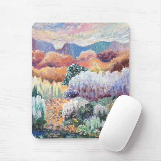 Woestijnglorie - Koel en kleurrijk landschap Muismat (Met muis)