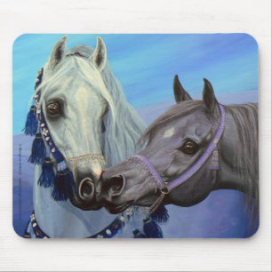 Woestijnherten Arabische paarden mousepad Muismat
