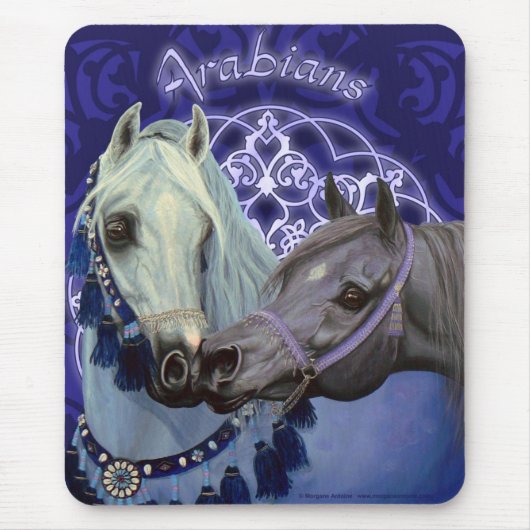 Woestijnherten Arabische paarden mousepad Muismat (Voorkant)
