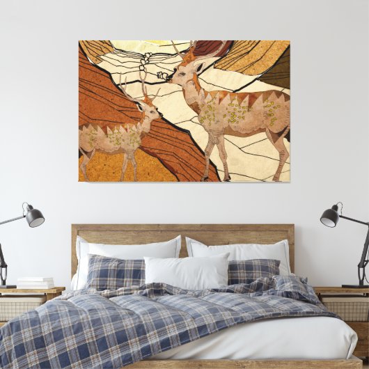 Woestijnherten Canvas Afdruk (Insitu (Slaapkamer))