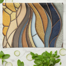 Woestijnheuvels Zand Goud Mozaïek Kunst