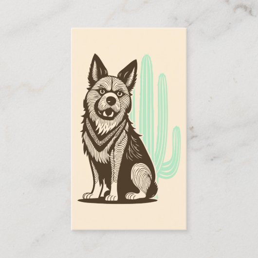 woestijnhond visitekaartje (Voorkant)