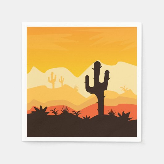 woestijnillustratie servet (Voorkant)