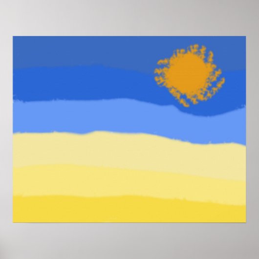 woestijnindruk poster (Voorkant)