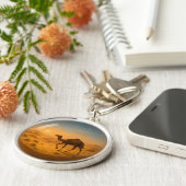 Woestijnkameel in Glass Sphere-Sleutelhanger Sleutelhanger (Zijkant)