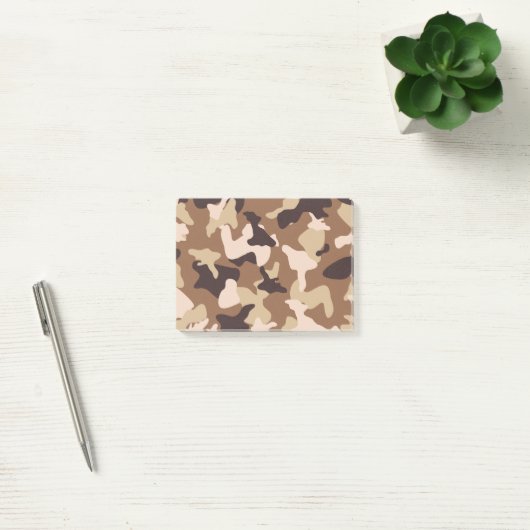 Woestijnkammen en camouflage-legerpatroon post-it® notes (Kantoor)