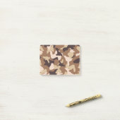 Woestijnkammen en camouflage-legerpatroon post-it® notes (Op bureau)