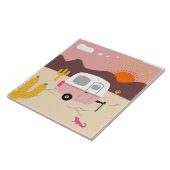 woestijnkamperen tegeltje (Zijkant)