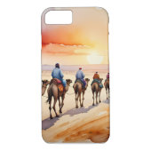 Woestijnkaravaan bij zonsondergang - nomadisch avo Case-Mate iPhone case (Achterkant)