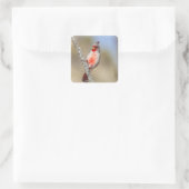 woestijnkardinaal vierkante sticker (Tas)