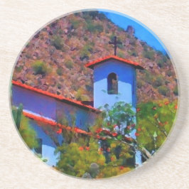 Woestijnkerk  zandsteen onderzetter