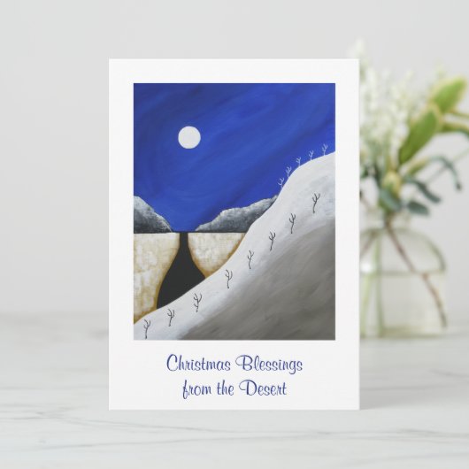 Woestijnkerstfeestdag Kaart (Staand voorkant)