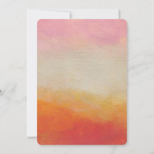Woestijnkleuren Abstract landschapshuwelijk Kaart (Achterkant)