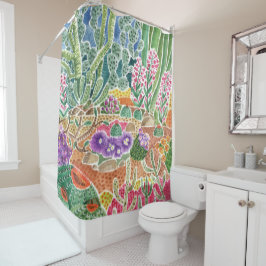 woestijnkleuren douchegordijn