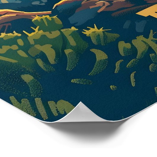 woestijnkliffen van Arizona Poster (Hoek)