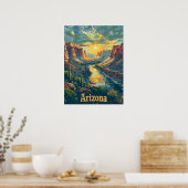 woestijnkliffen van Arizona Poster (Keuken)