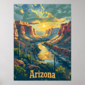 woestijnkliffen van Arizona Poster (Voorkant)