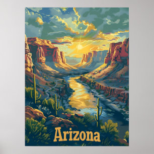 woestijnkliffen van Arizona Poster
