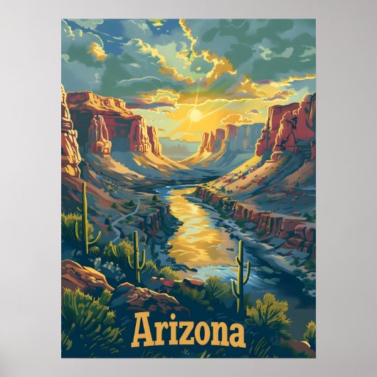 woestijnkliffen van Arizona Poster (Voorkant)