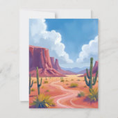 Woestijnkloof | Cactus Natuur Landschap Kaart (Voorkant)