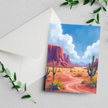 Woestijnkloof | Cactus Natuur Landschap Kaart