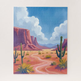 Woestijnkloof | Cactus Natuur Landschap Legpuzzel