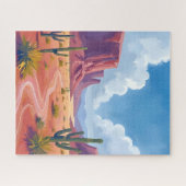 Woestijnkloof | Cactus Natuur Landschap Legpuzzel (Horizontaal)