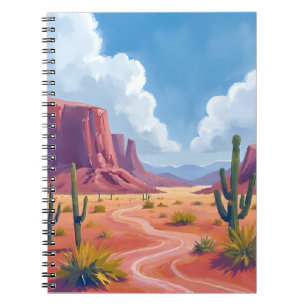 Woestijnkloof   Cactus Natuur Landschap Notitieboek