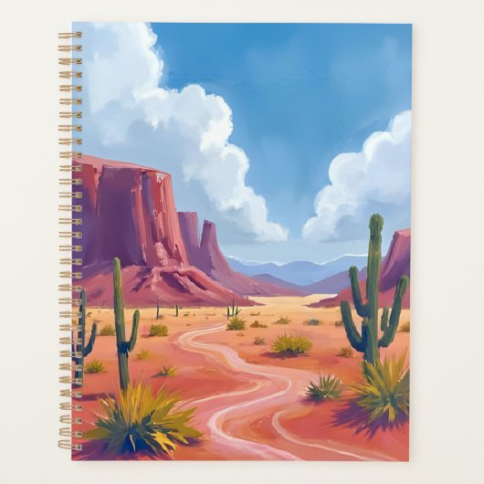 Woestijnkloof | Cactus Natuur Landschap Planner (Voorkant)