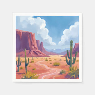 Woestijnkloof   Cactus Natuur Landschap Servet