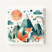 Woestijnknuffels - Fox & Pup bij zonsondergang Notitieboek (Achterkant)