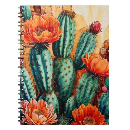 woestijnkunst | bloeiende cactus | Notitieboek Jou (Voorkant)