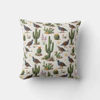 Woestijnkwartel Dichte Wilde Cactus Kussen