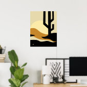 Woestijnlandschap Abstract Poster (Thuiskantoor)