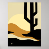 Woestijnlandschap Abstract Poster (Voorkant)