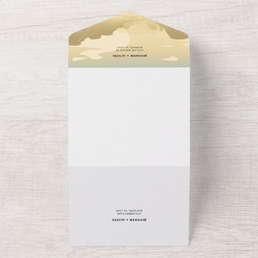 Woestijnlandschap All In One Uitnodiging (Buitenkant)