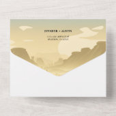 Woestijnlandschap All In One Uitnodiging (Achterkant)