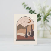 Woestijnlandschap, Arizona, Boho Abstracte Kunst Briefkaart (Staand voorkant)