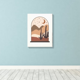 Woestijnlandschap, Arizona, Boho Abstracte Kunst Canvas Afdruk