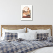Woestijnlandschap, Arizona, Boho Abstracte Kunst Canvas Afdruk (Insitu (Slaapkamer))