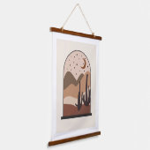 Woestijnlandschap, Arizona, Boho Abstracte Kunst Hangend Wandkleed (Gebogen)