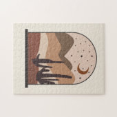 Woestijnlandschap, Arizona, Boho Abstracte Kunst Legpuzzel (Horizontaal)