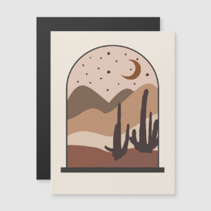 Woestijnlandschap, Arizona, Boho Abstracte Kunst Magnetische Uitnodiging