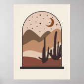 Woestijnlandschap, Arizona, Boho Abstracte Kunst Poster (Voorkant)