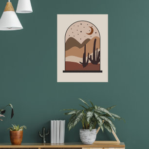 Woestijnlandschap, Arizona, Boho Abstracte Kunst Poster