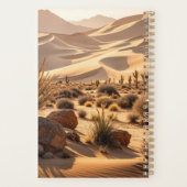 Woestijnlandschap bij zonsondergang planner (Achterkant)